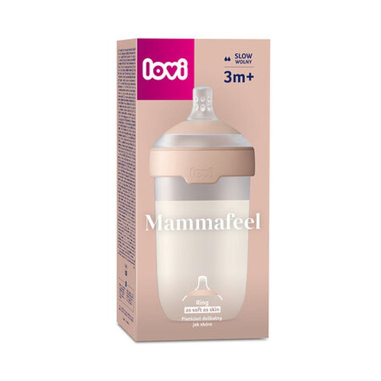 Lovi, Mammafeel, biberon cu tetina anti-colic, 250 ml