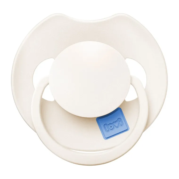 Lovi, Prime, suzeta dinamica din silicon, Frost/Glacier Cream, 0-6 luni, 2 buc.