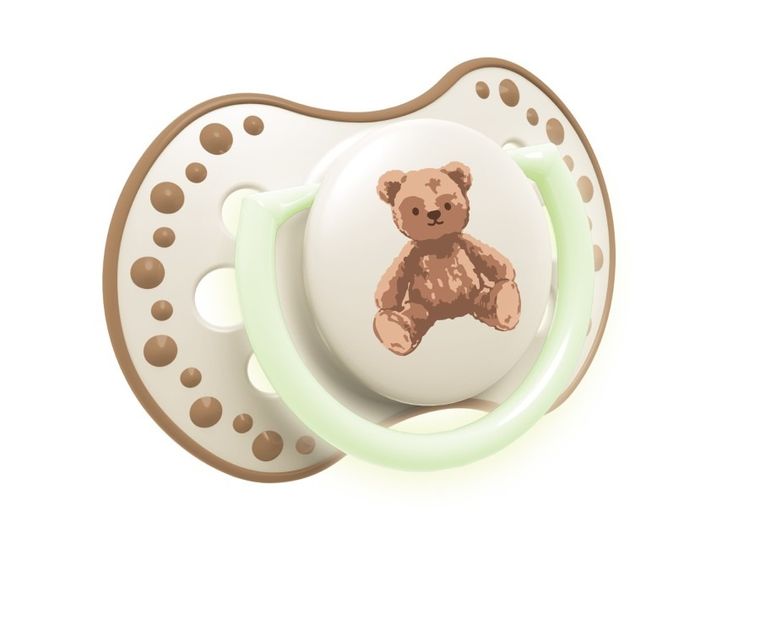Lovi, Teddy Love, suzeta din silicon, dinamica, 0-6 luni, 2 buc.