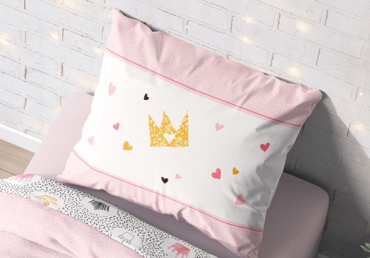 LuLuLand, Printesa roz, set lenjerie de pat single, 160-200 cm