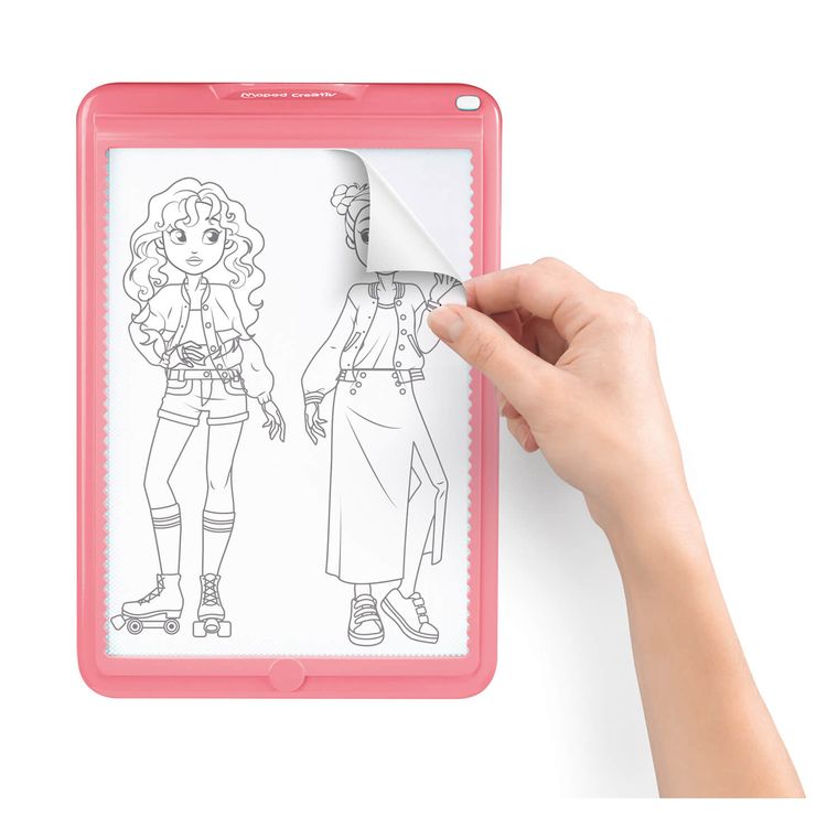 Maped Creativ, Avatar Fashion, tableta iluminata cu sabloane de trasare, moda
