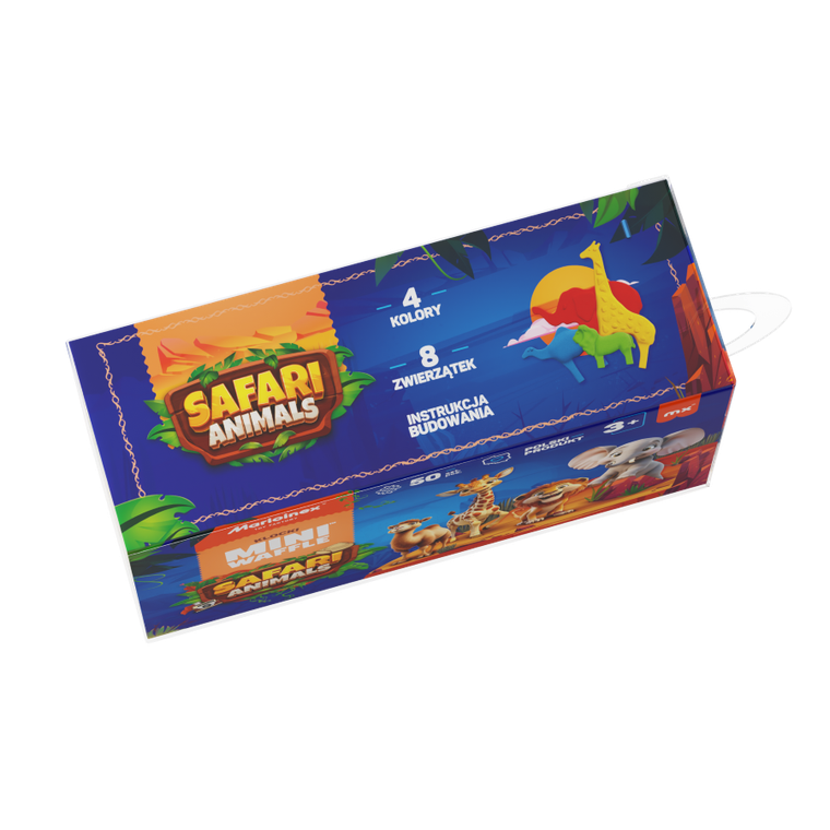 Marioinex, Mini Waffle, Animals Safari, set de constructie, 50 piese