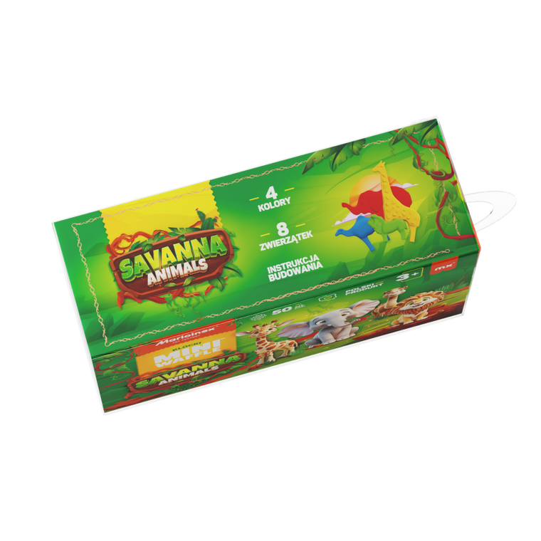 Marioinex, Mini Waffle, Animals Savanna, set de constructie, 50 piese