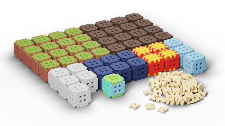 Marioinex, Mini Waffle, Blocks, set de constructie, 406 piese