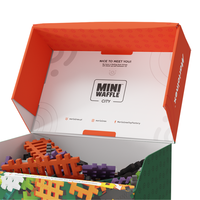 Marioinex, Mini Waffle, City, Strada, set de constructie, 280 piese