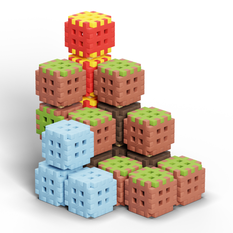 Marioinex, Mini Waffle, Green Blocks, set de constructie, 142 piese
