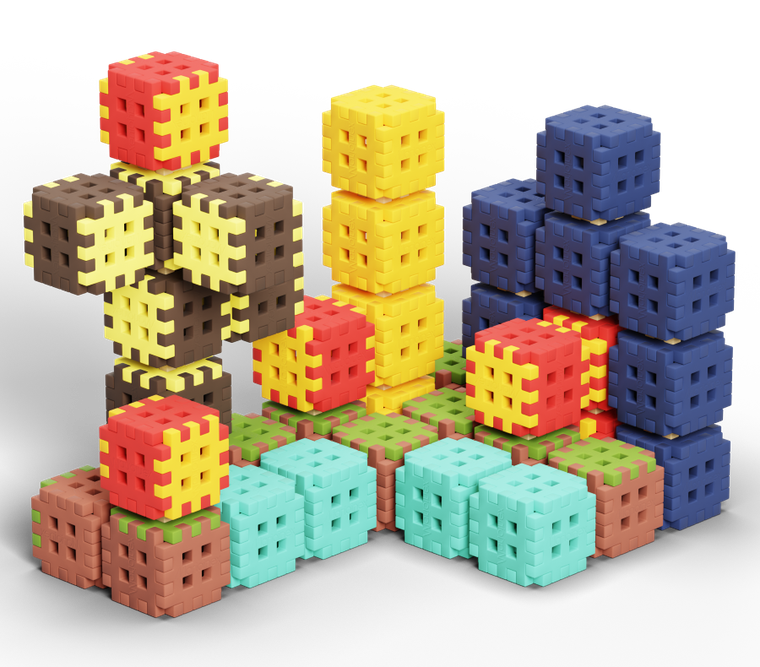 Marioinex, Mini Waffle, Green Blocks, set de constructie, 302 piese