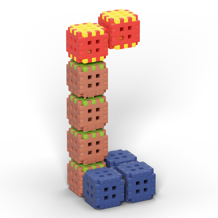Marioinex, Mini Waffle, Green Blocks, set de constructie, 70 piese
