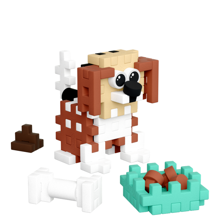 Marioinex, Mini Waffle, Pocket Pets Puppies, Beagle, set de constructie, 46 piese