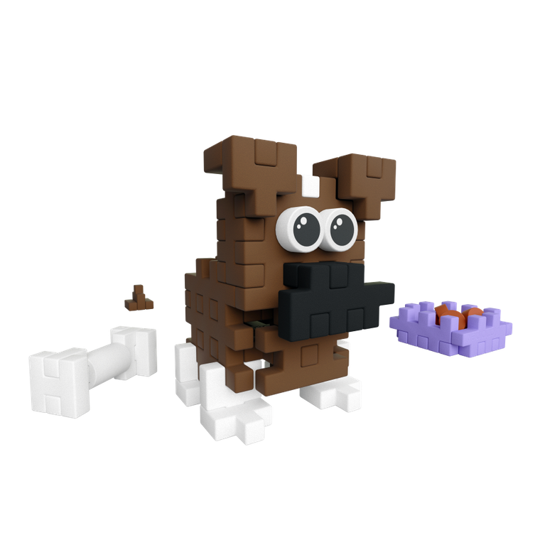 Marioinex, Mini Waffle, Pocket Pets Puppies, Boxer, set de constructie, 50 piese