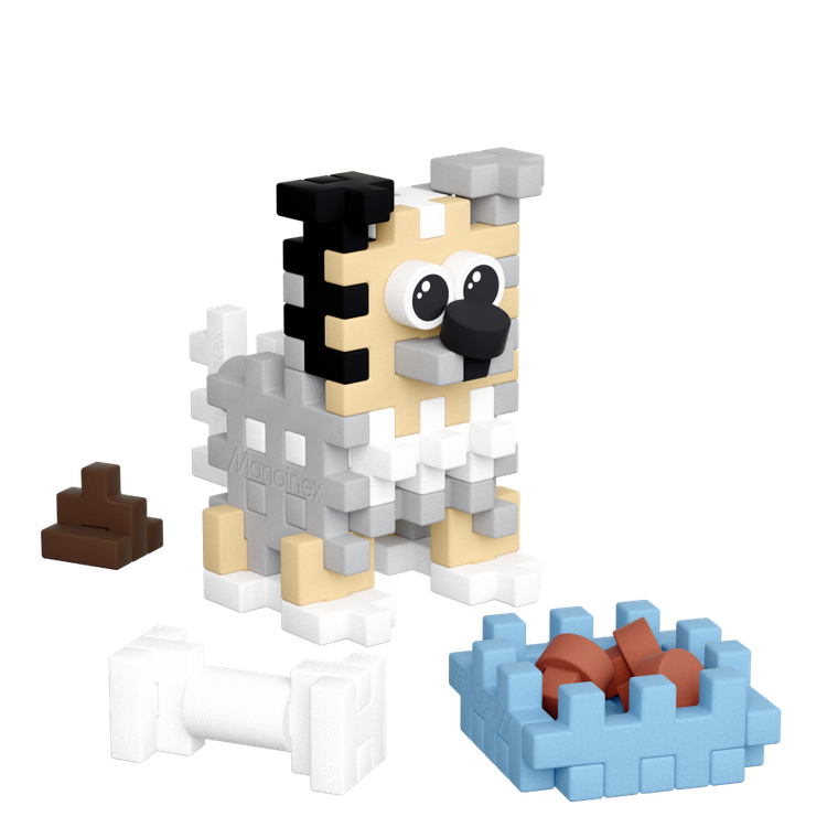 Marioinex, Mini Waffle, Pocket Pets Puppies, Caine ciobanesc de Shetland, set de constructie, 49 piese