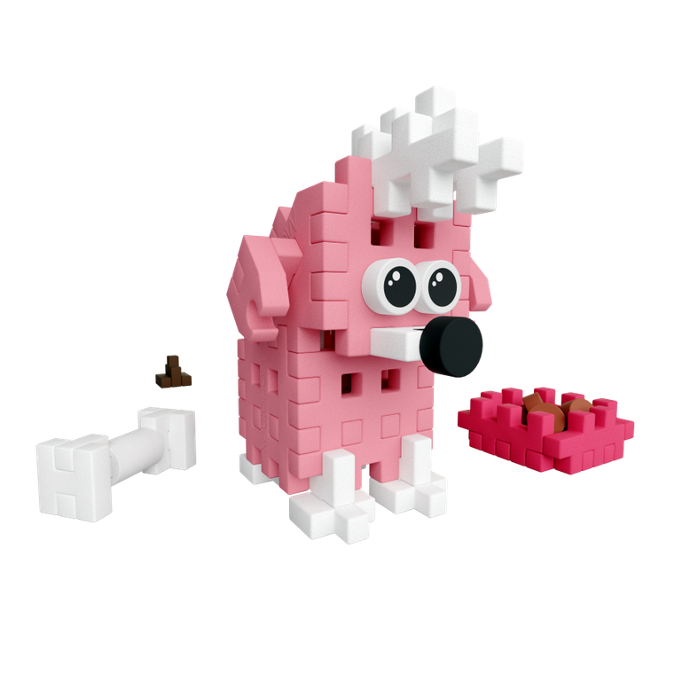 Marioinex, Mini Waffle, Pocket Pets Puppies, Pudel, set de constructie, 47 piese