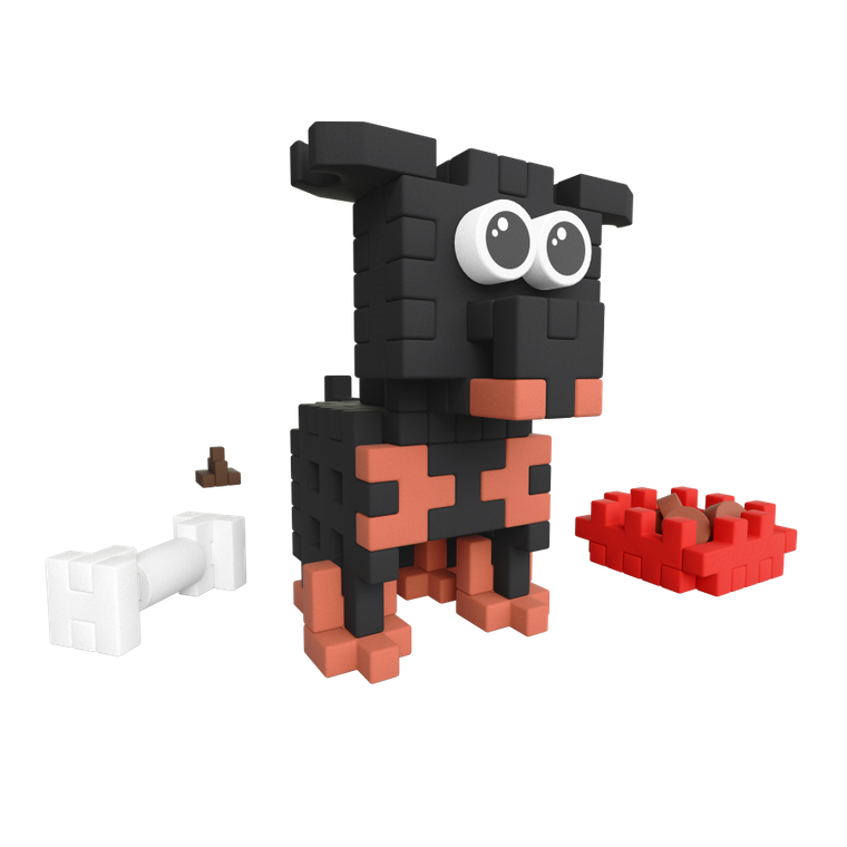 Marioinex, Mini Waffle, Pocket Pets Puppies, Rottweiler, set de constructie, 50 piese