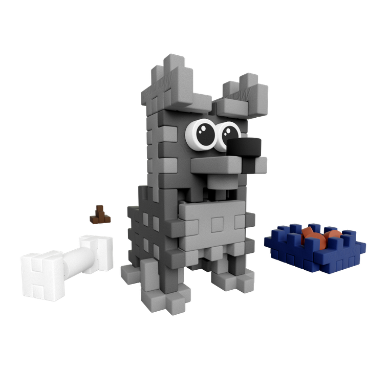 Marioinex, Mini Waffle, Pocket Pets Puppies, Schnauzer, set de constructie, 49 piese