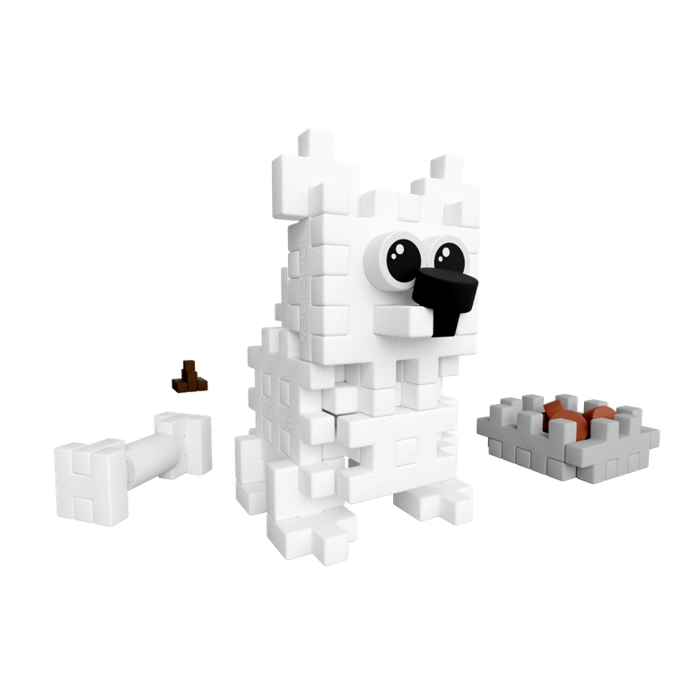 Marioinex, Mini Waffle, Pocket Pets Puppies, West Highland White Terrier, set de constructie, 49 piese