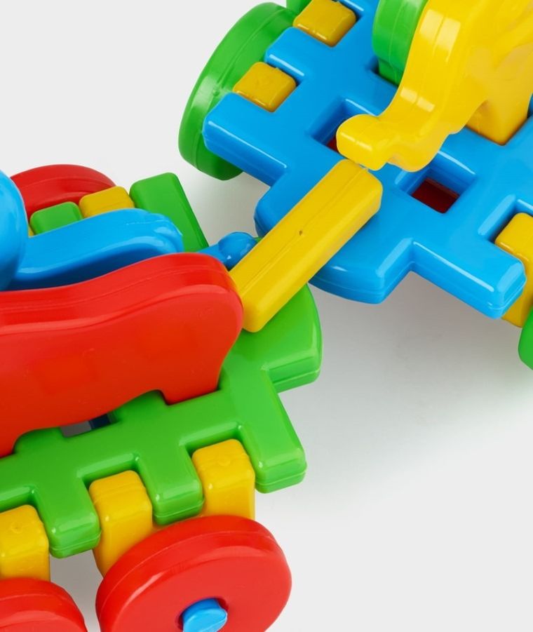 Marioinex, Waffle, Tren, set de constructie, 46 piese