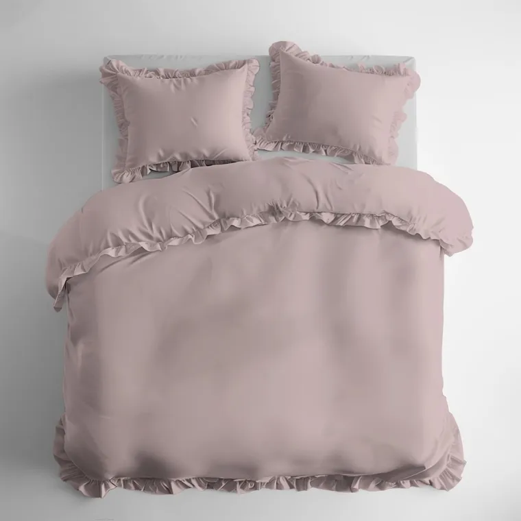 Mayamoo, set lenjerie de pat, 3 piese, roz, 160-200cm