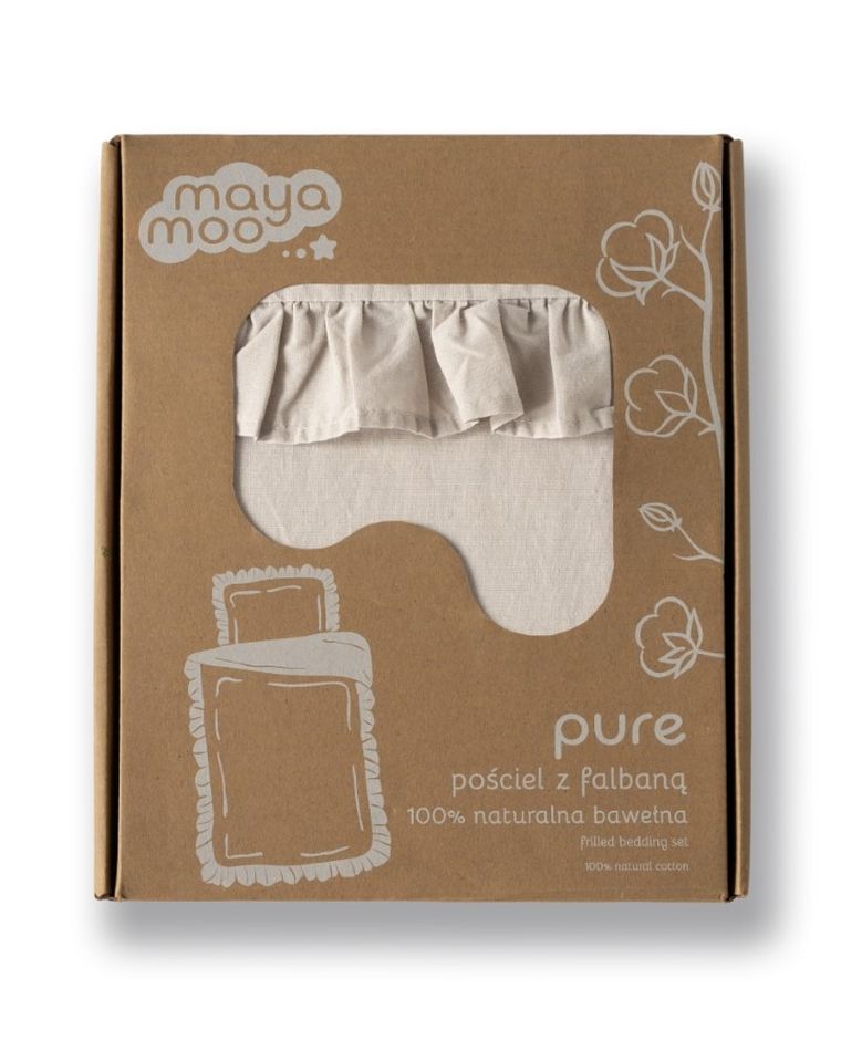Mayamoo, set lenjerie de pat single, bej, 90-120cm
