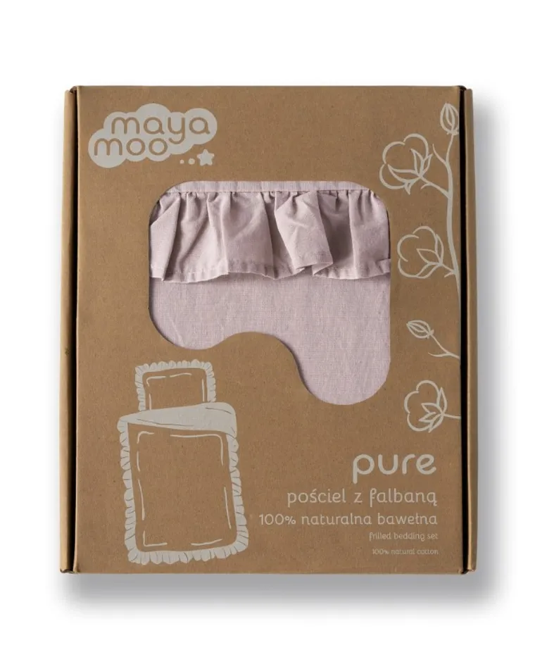 Mayamoo, set lenjerie de pat single, roz, 100-135cm