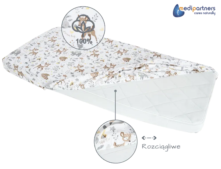 Medi Partners, Cerbii, cearceaf cu elastic, 60-120 cm