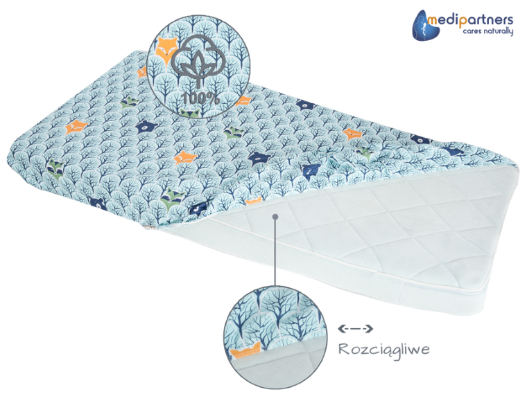 Medi Partners, Padure, cearceaf cu elastic, 60-120 cm