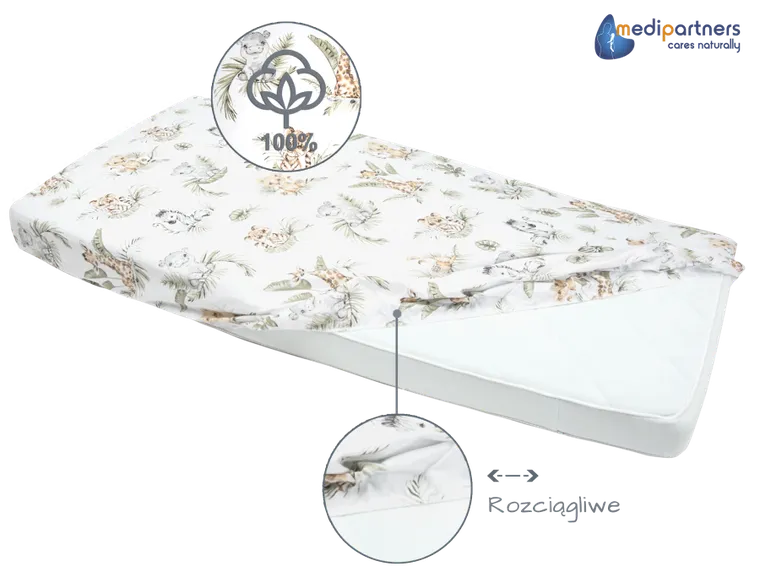 Medi Partners, Safari, cearceaf cu elastic, 120-60 cm