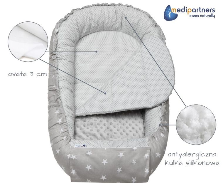 Medi Partners, Stars, babynest, gri