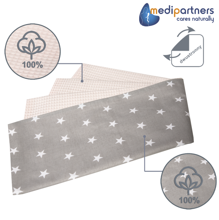 Medi Partners, Stars, patura, gri, 75-100 cm