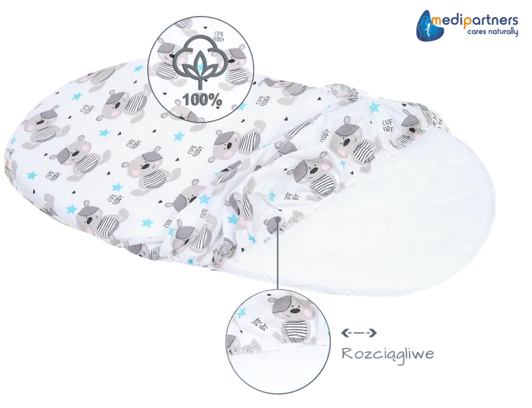 Medi Partners, Teddy, cearceaf cu elastic pentru carucior