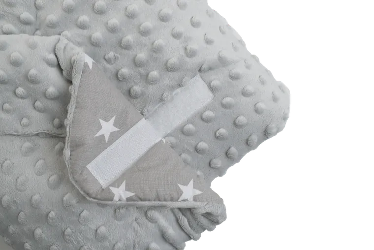 Medi Partners, Teddy, paturica - sistem de infasat pentru bebelusi, minky, albastru deschis