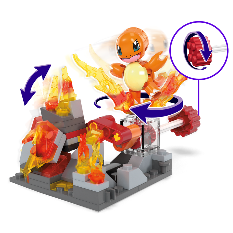 MEGA Pokemon, Charmander, set de constructie, 81 piese