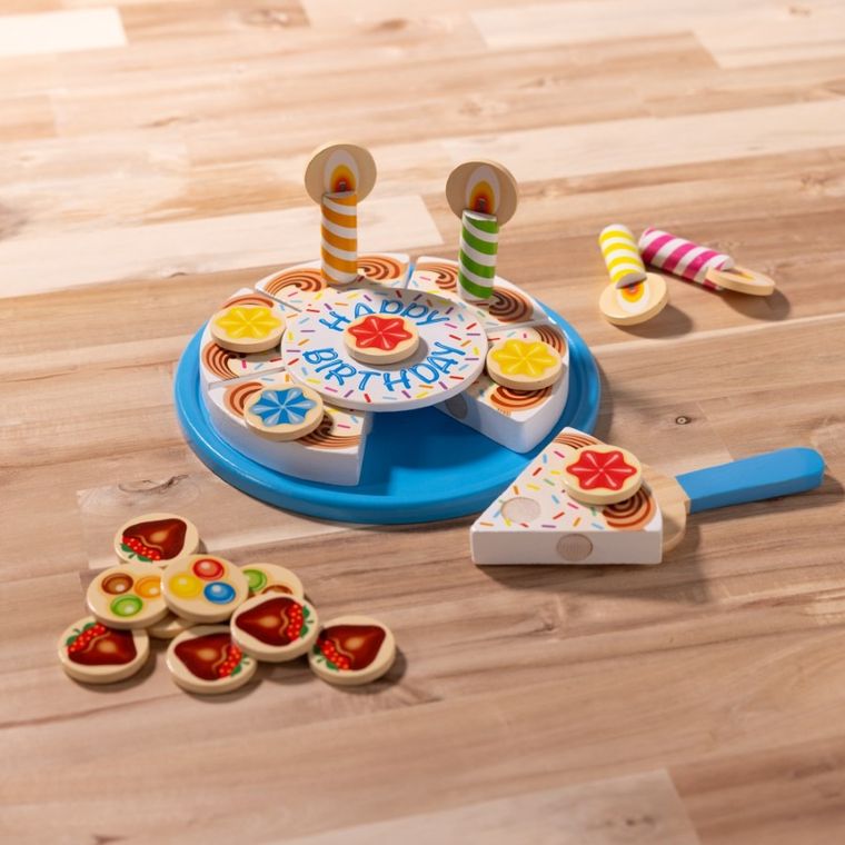Melissa & Doug, Tort de ziua de nastere, jucarie din lemn