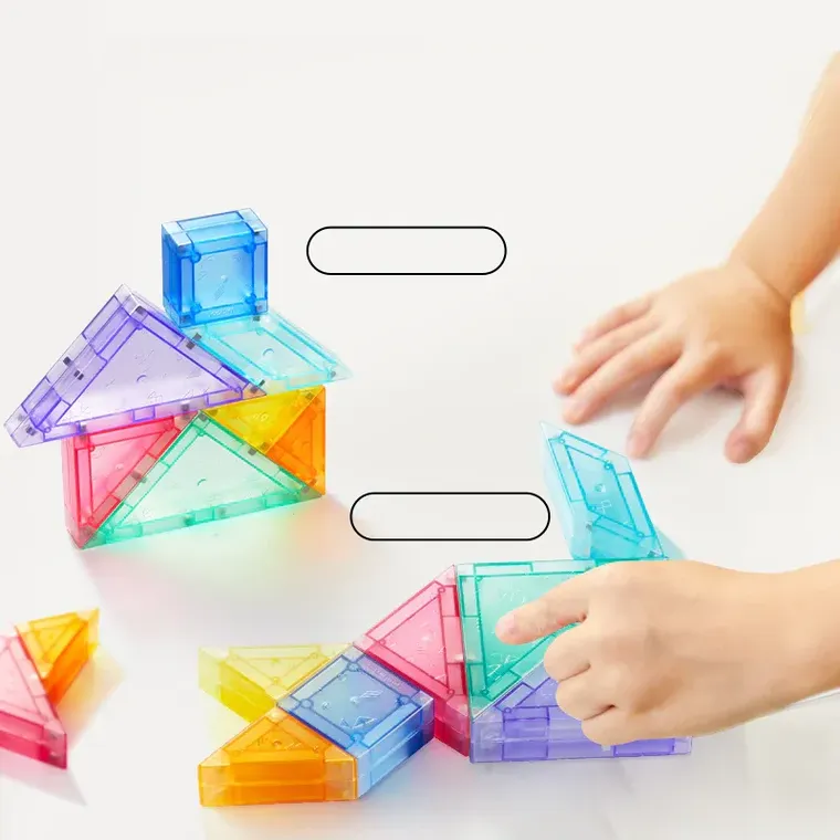 Mideer, Tangram, blocuri magnetice 3D cu clepsidra