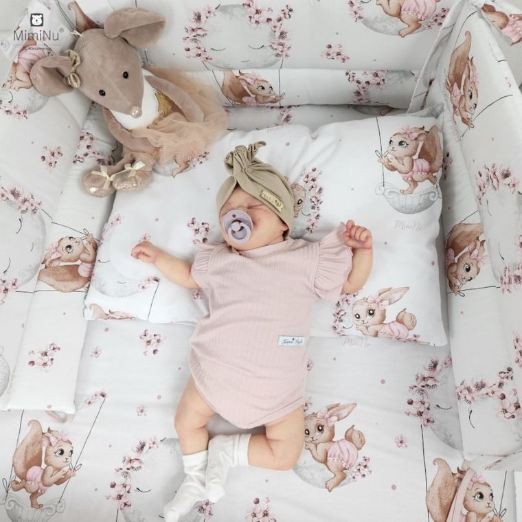 MimiNu, Lili, cearceaf de pat, roz, 80-160 cm