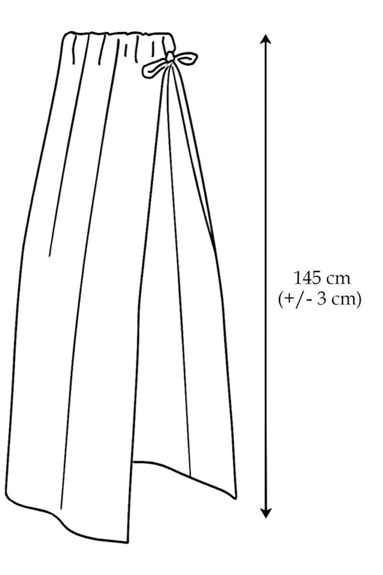 MimiNu, Muselina Premium, baldachin pentru patut, crema, 220-145 cm