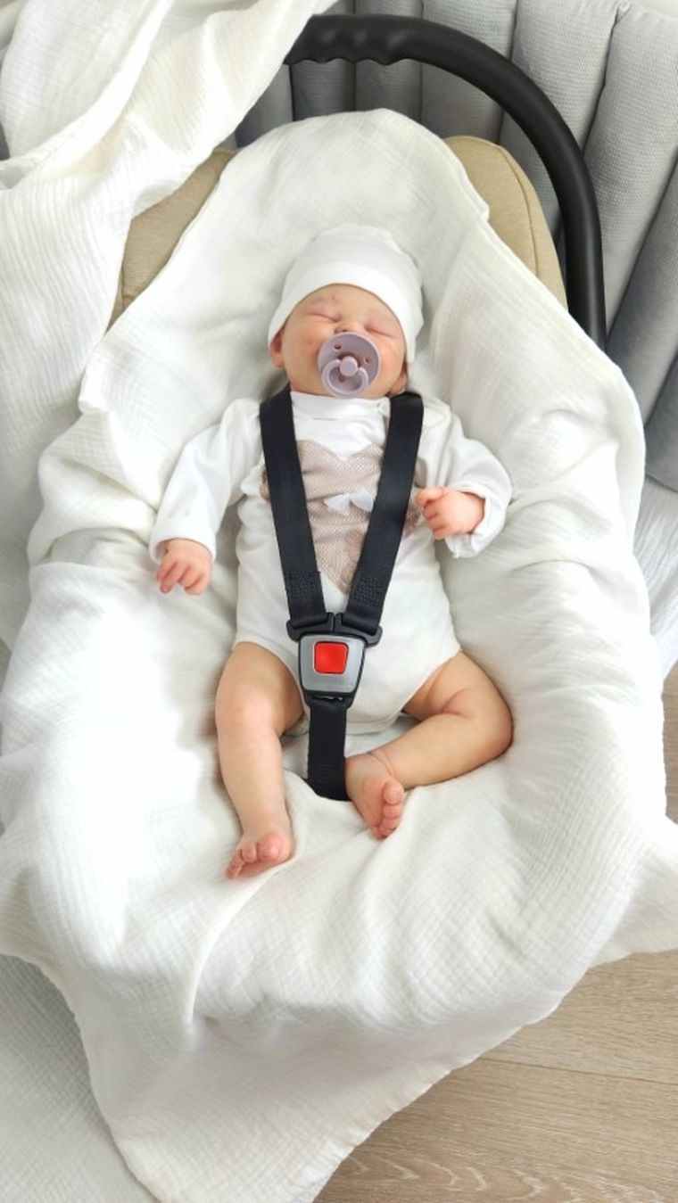 MimiNu, patura din muselina, culoare crem, 80-80 cm