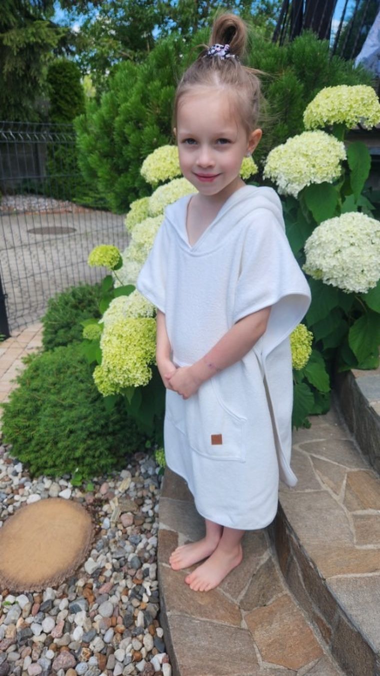 MimiNu, prosop tip poncho, culoare crem, 1-4 ani