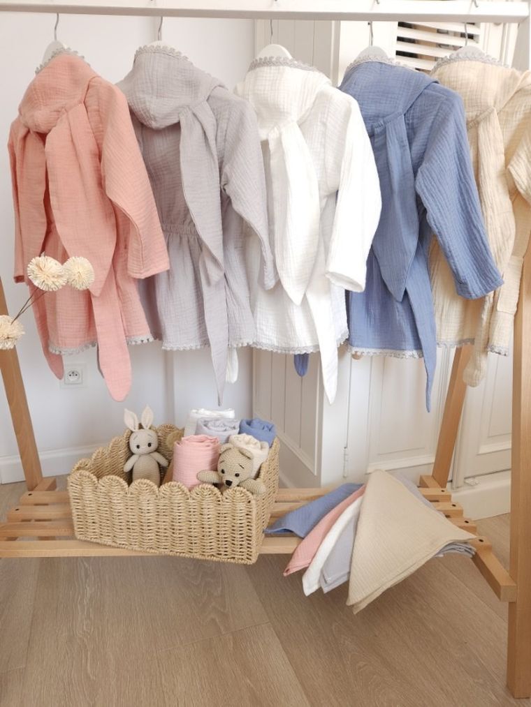 MimiNu, scutece din muselina, gri, 30-30 cm, 2 buc.