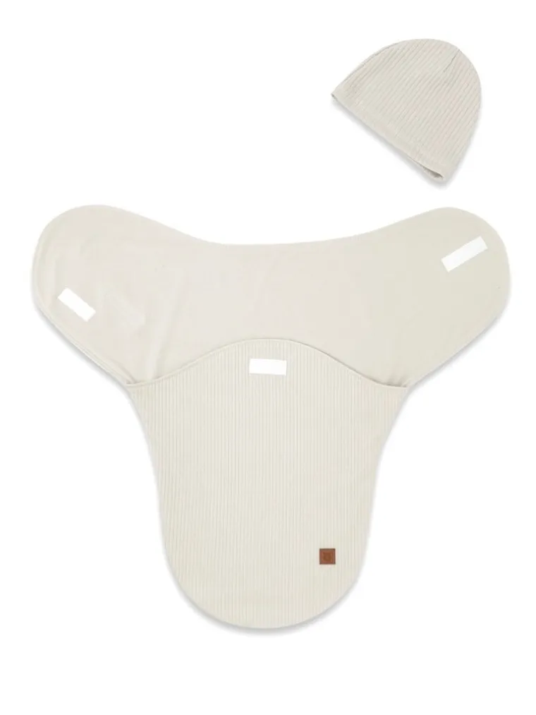 MimiNu, Soft, Leo, set: sac de dormit + caciula pentru bebelusi, TOG 0.5, marime 62, 0-3 luni, bej