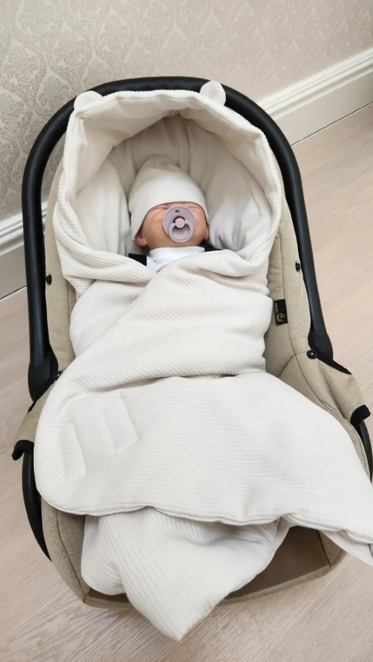 MimiNu, Soft, sac de dormit pentru scaun auto, carucior, TOG 2-2.5, bej, 90-90 cm