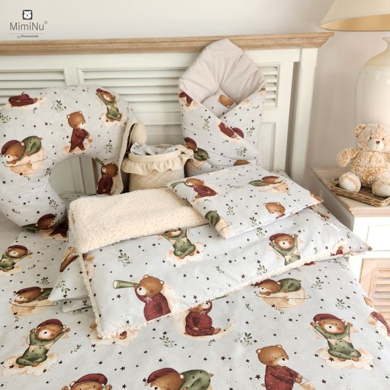 MimiNu, Ursulet pe luna, cearceaf cu elastic, 160-80 cm