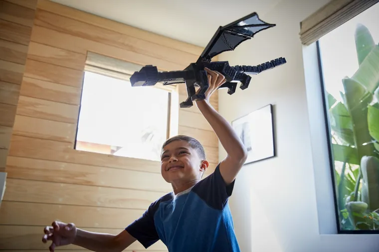 Minecraft, End Dragon, set de joaca, lumini, sunete si ceata