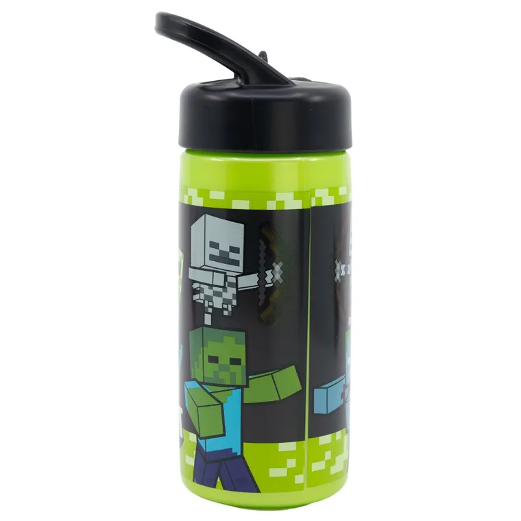 Minecraft, sticla de apa cu pai Playground, 420 ml
