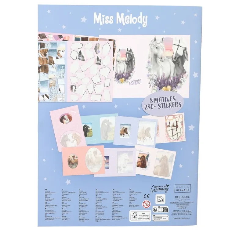 Miss Melody, Number Stickers, set creativ cu autocolante