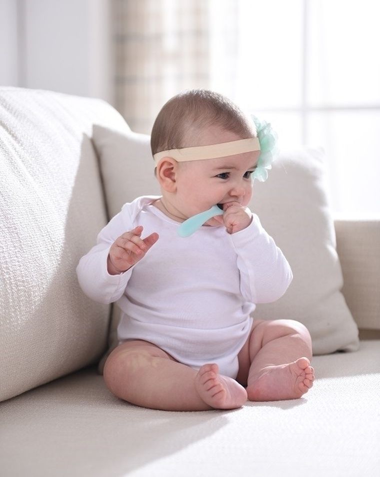 Mombella, lingurita din silicon, moale, 2 buc., albastra