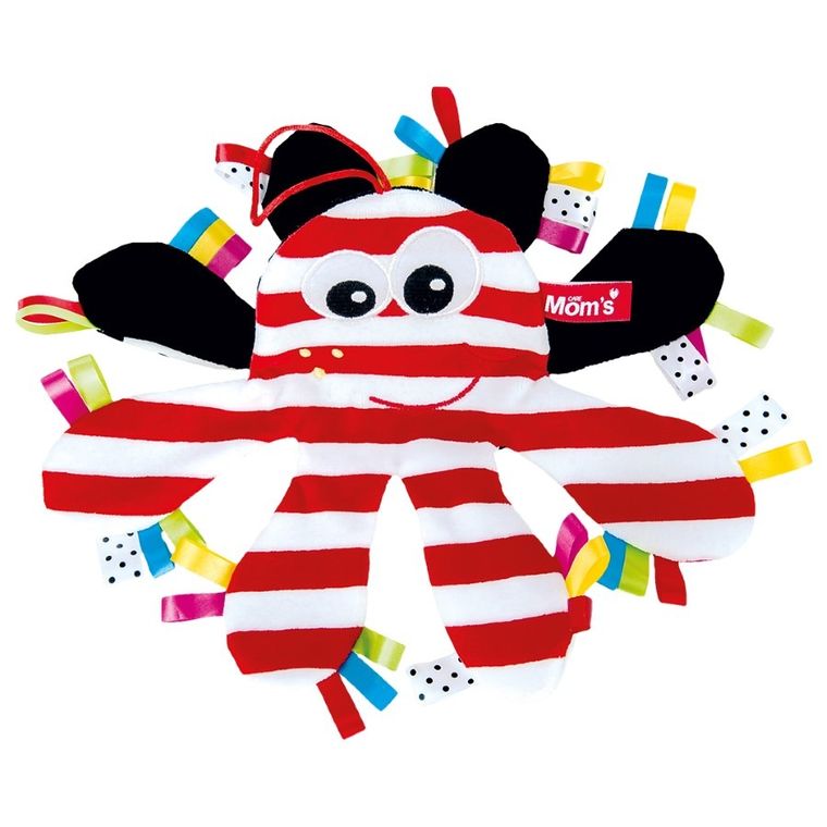 Mom's Care, caracatita fosnitoare cu agatatoare, jucarie senzoriala contrastanta