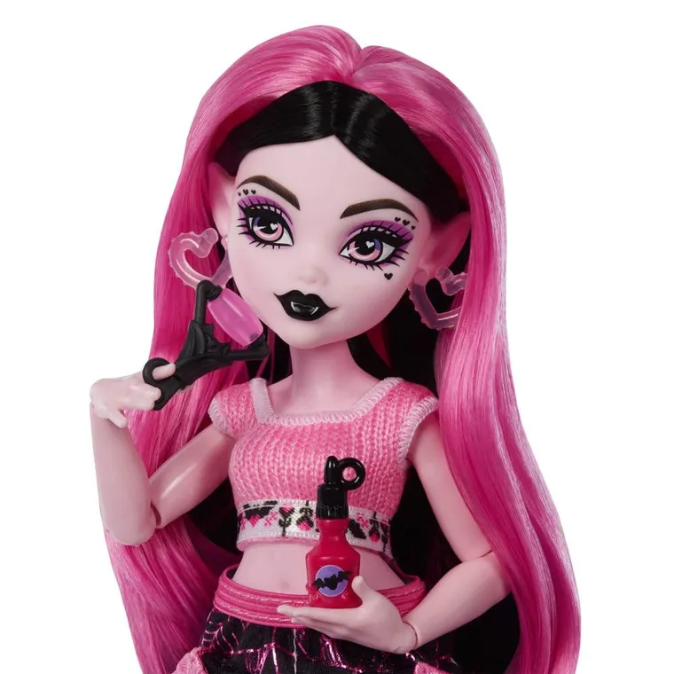 Monster High, Self-Scare Secrets, Draculaura, set de joaca cu papusa si accesorii