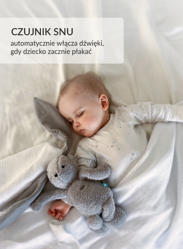 MyHummy (Szumisie), Iepuras 5 in 1 cu pernuta termica din grau, 30 cm, gri