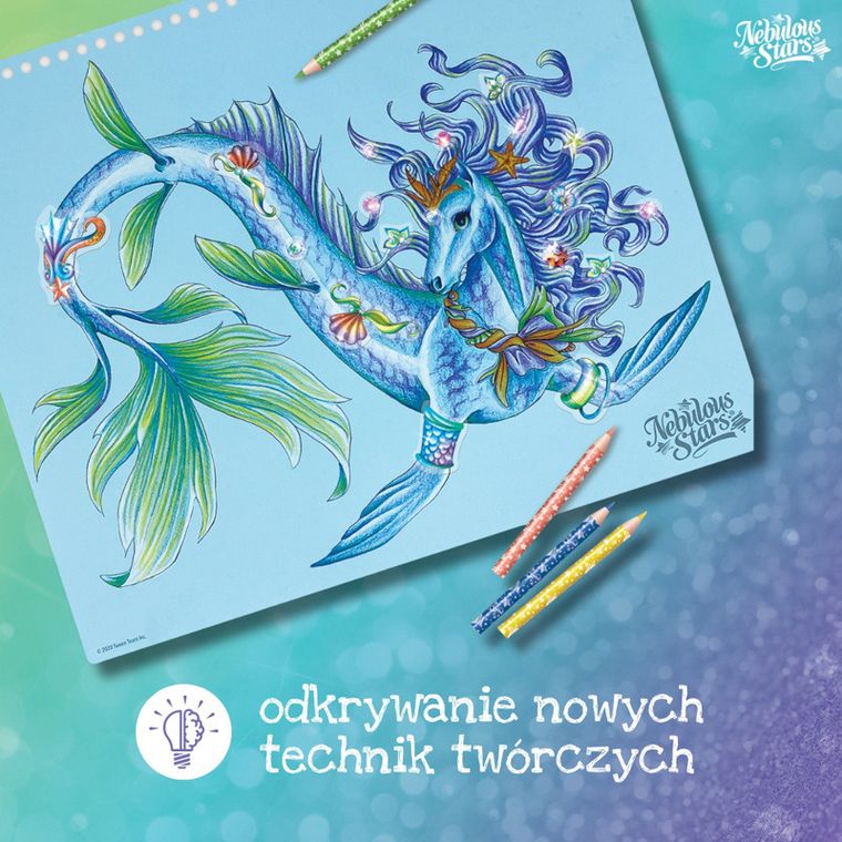 Nebulous Stars, Calutii Ariaz si Joyiaz, caiet de schite cu creioane colorate si stickere