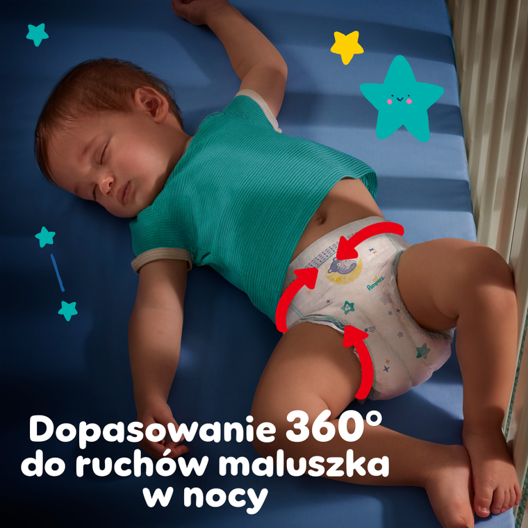 Pampers Night Pants, scutece-chilotel de noapte marimea 4, 9-15 kg, 25 buc.